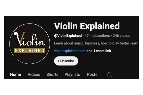 Violin Explained – YouTube Channel